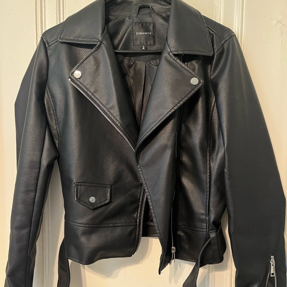 Dynamite faux leather Moto jacket